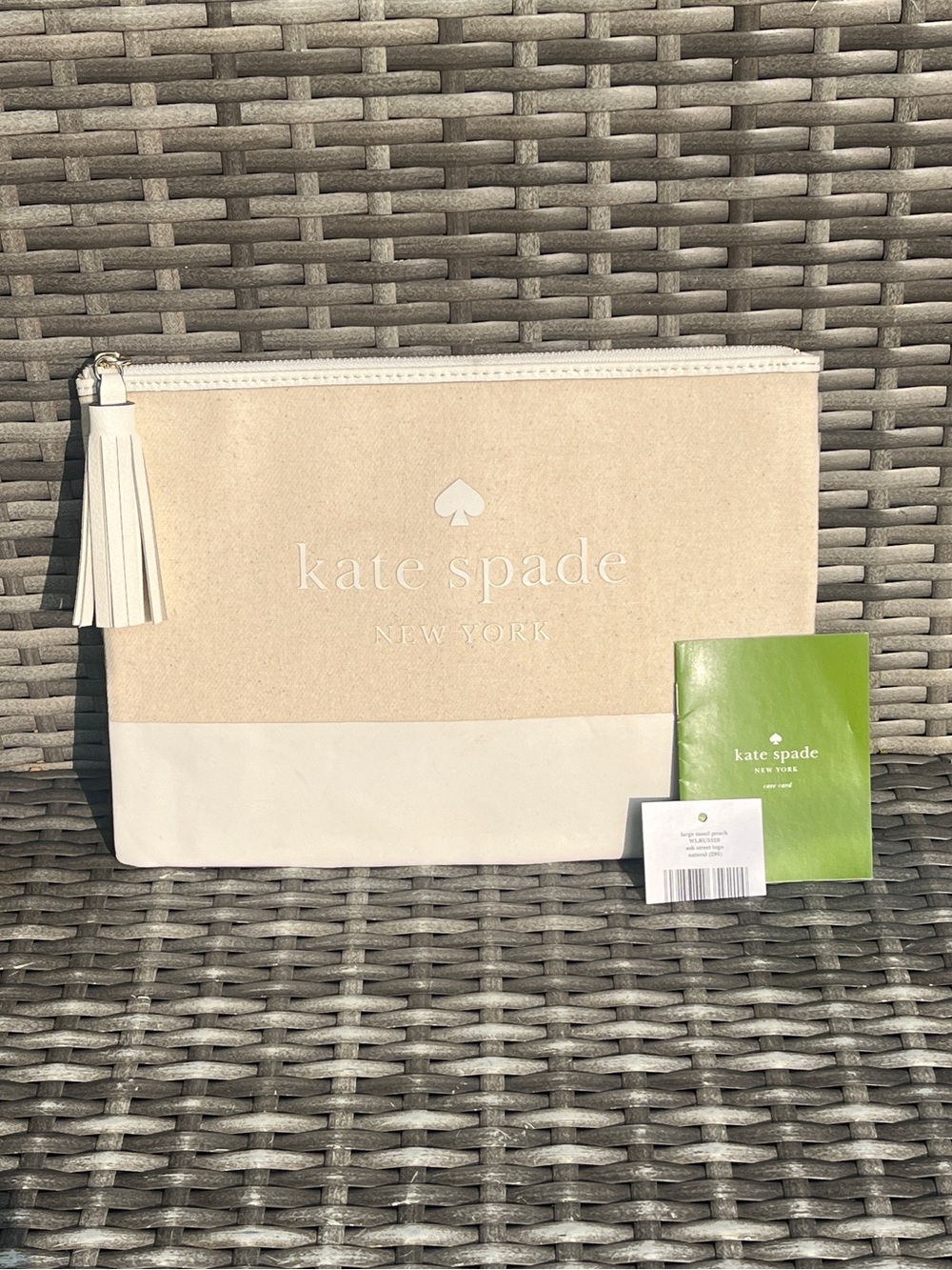 Kate Spade New York Ash Street Logo Large Tassel Pouch - New With Tags